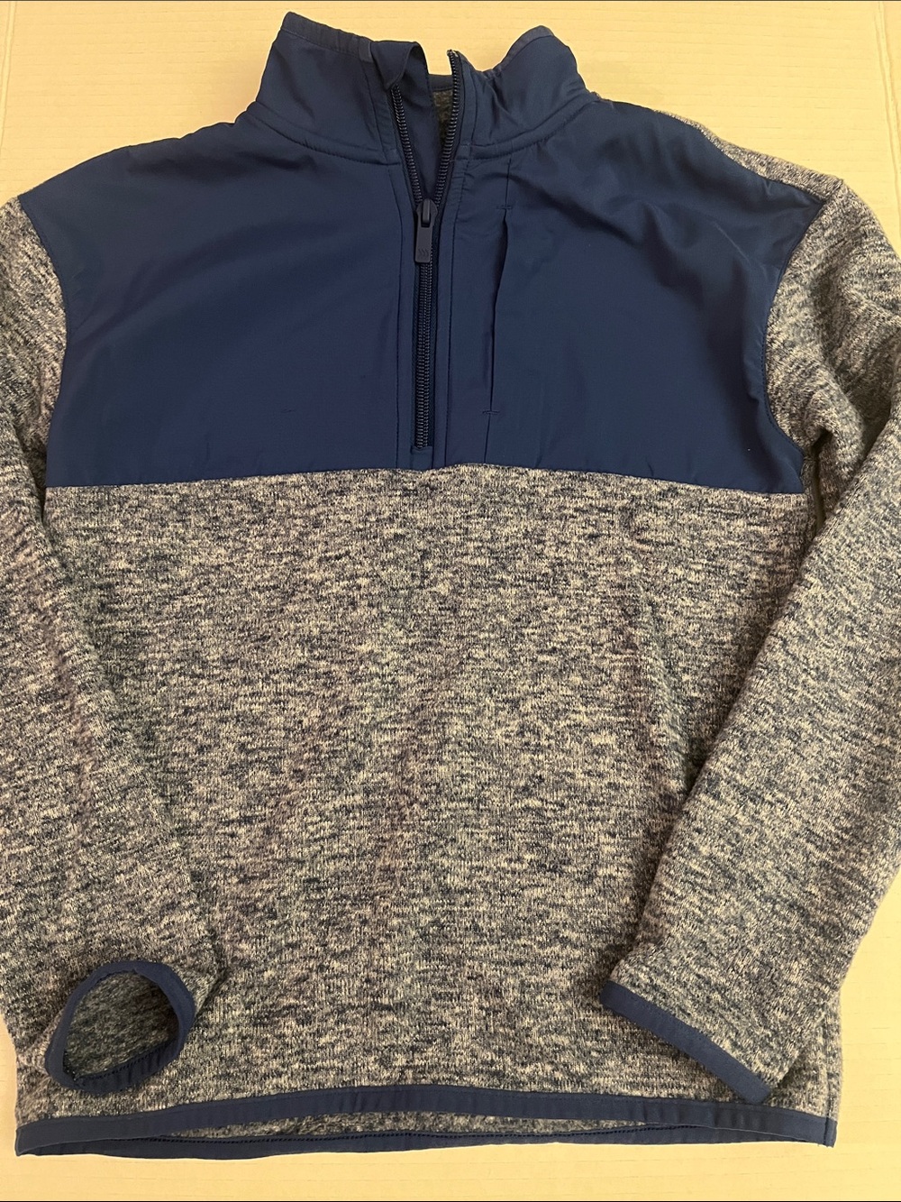 all in motion Navy and Heather body Kids Quarter-Zip